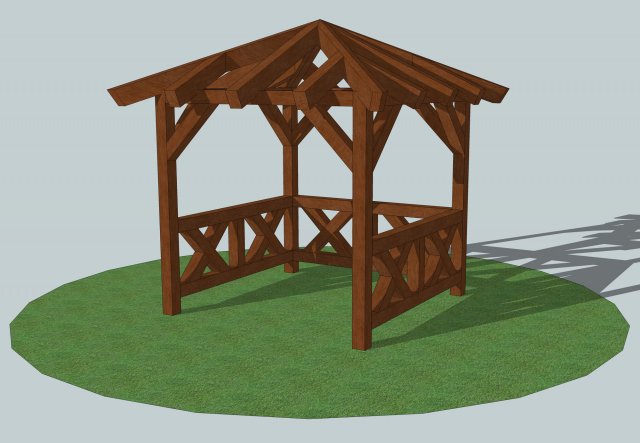 garden arbor Model 3D .c4d .max .obj .3ds .fbx .stl .blend 