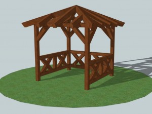 garden arbor Model 3D