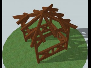 garden arbor Model 3D