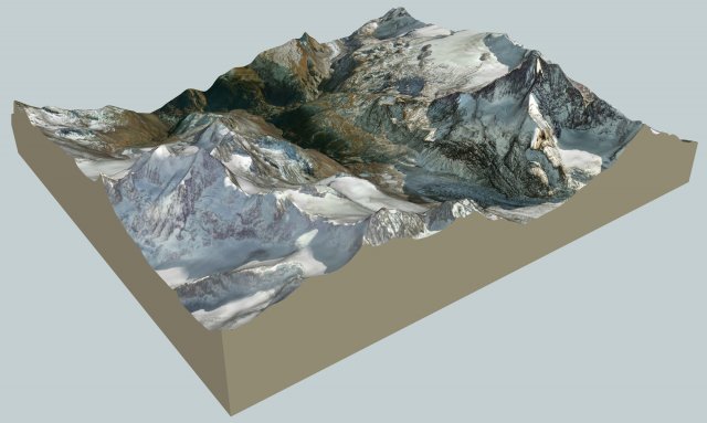 zermatt and surroundings 3D Model .c4d .max .obj .3ds .fbx .stl .blend 