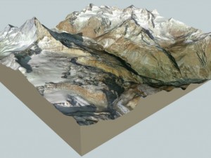 zermatt and surroundings 3D Model
