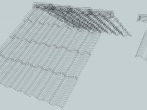roof tiles 3D 模型