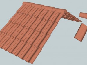 roof tiles 3D 模型