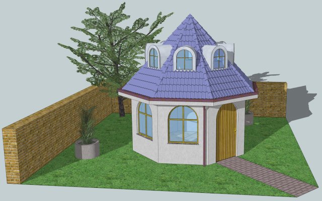 personal room in the garden Modelo 3D .c4d .max .obj .3ds .fbx .stl .blend 