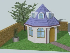 особиста кімната в саду 3D Модель