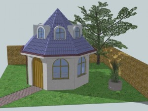 personal room in the garden Modelo 3D