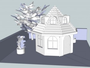 personal room in the garden Modelo 3D