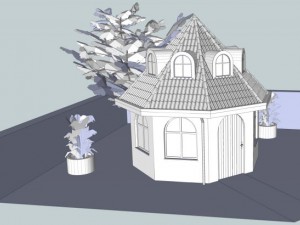 personal room in the garden Modelo 3D