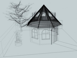 personal room in the garden Modelo 3D
