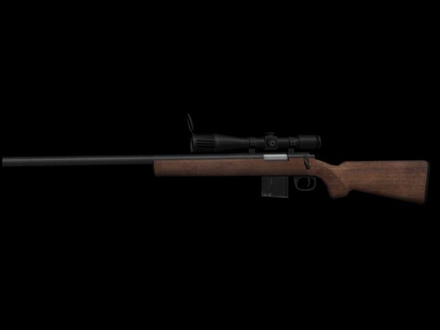 rifle 3D Model .c4d .max .obj .3ds .fbx .stl .blend 