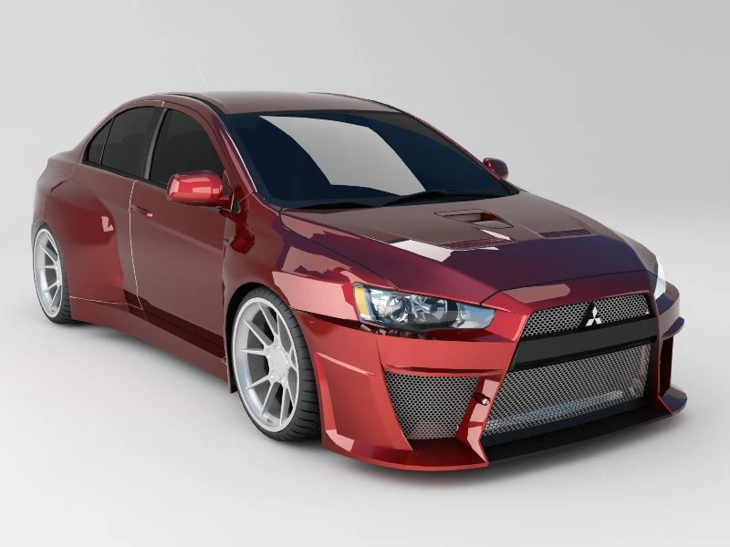 mitsubishi lancer evolution x 3D Model .c4d .max .obj .3ds .fbx .stl .blend 