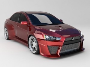 mitsubishi lancer evolution x Modello 3D