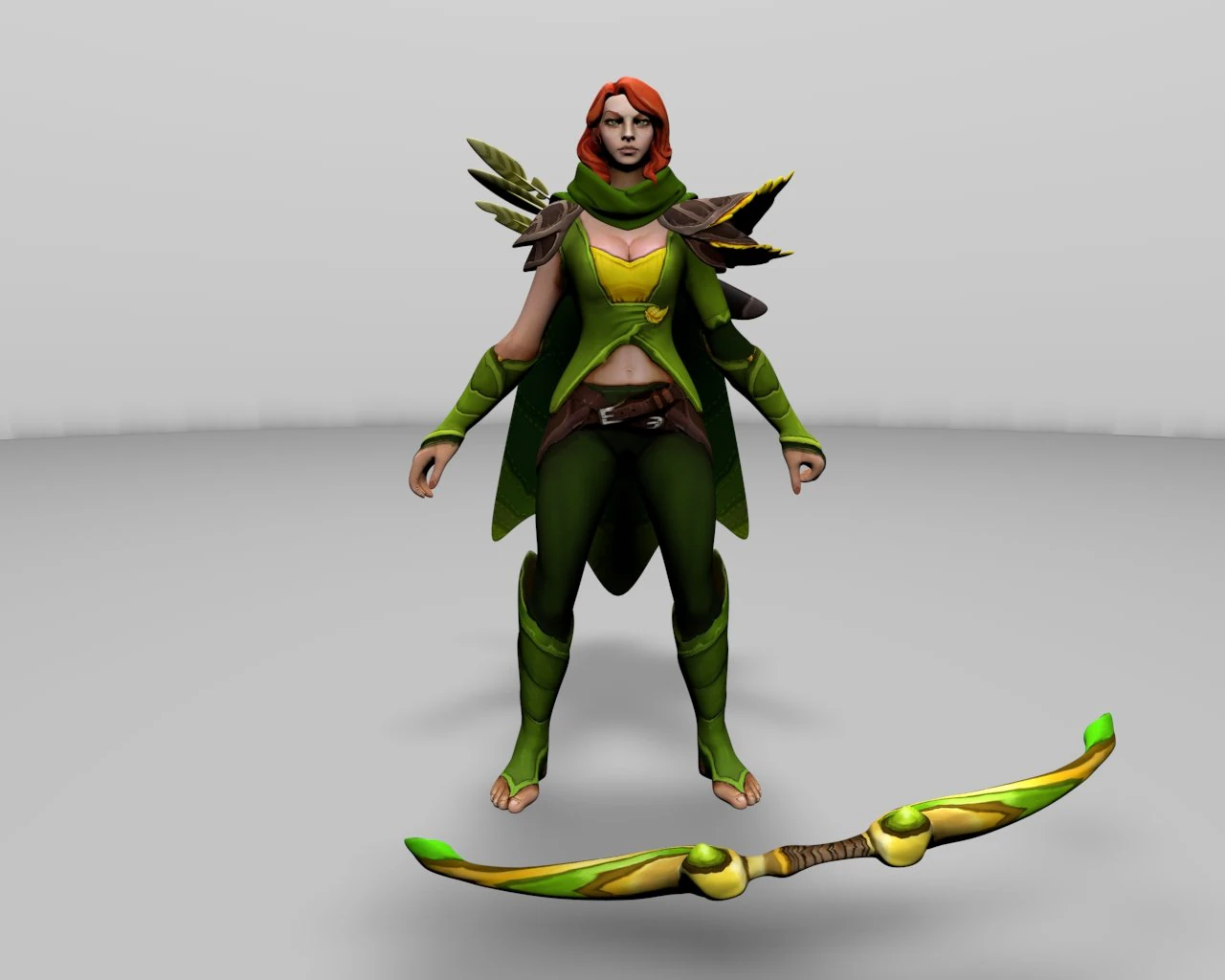 dota 2 windrunner 3D Model .c4d .max .obj .3ds .fbx .stl .blend