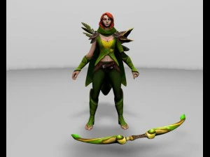 dota 2 windrunner Modello 3D