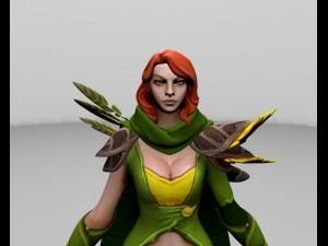 dota 2 windrunner 3D 模型