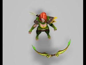 dota 2 windrunner 3D Model