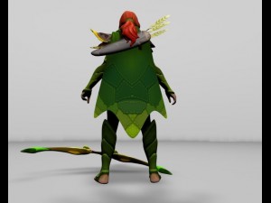 dota 2 windrunner 3D 模型