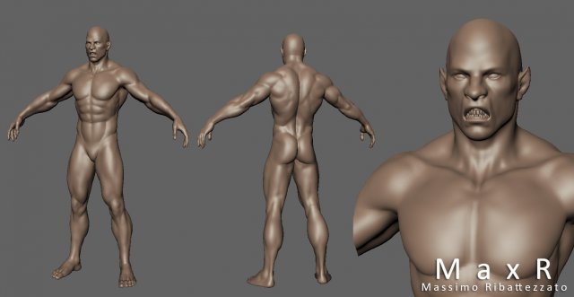 orc creature 3D Model .c4d .max .obj .3ds .fbx .stl .blend 