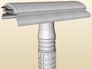 razor shaving tool for wet shaving 3D-Modell