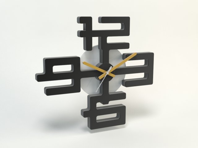 wall clock 3D 模型 .c4d .max .obj .3ds .fbx .stl .blend 