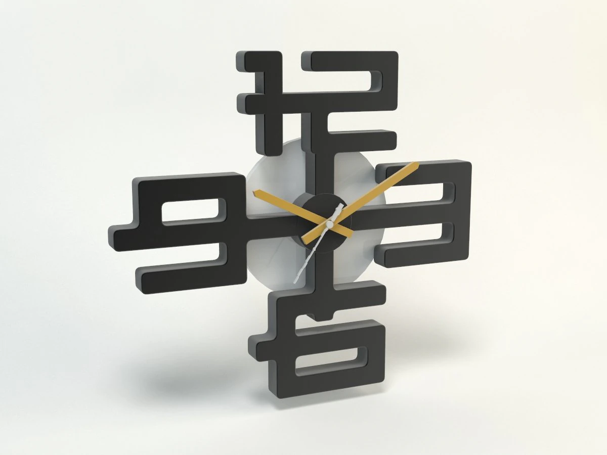 wall clock 3D Model .c4d .max .obj .3ds .fbx .stl .blend 