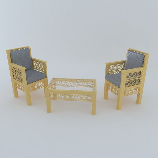 arabesque furniture 3D Модель .c4d .max .obj .3ds .fbx .stl .blend 