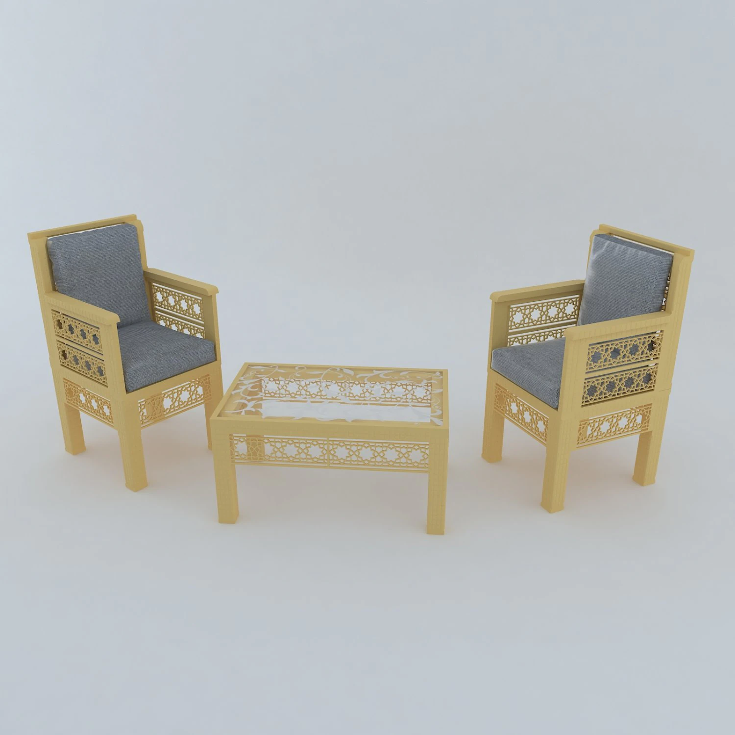 arabesque furniture 3D Model .c4d .max .obj .3ds .fbx .stl .blend 