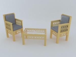 arabesque furniture Model 3D