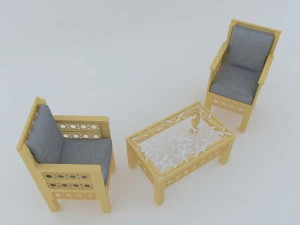 arabesque furniture 3D Model