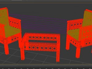 arabesque furniture 3D Model
