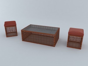 arabesque cubic furniture Model 3D
