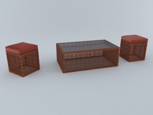 arabesque cubic furniture 3Dモデル