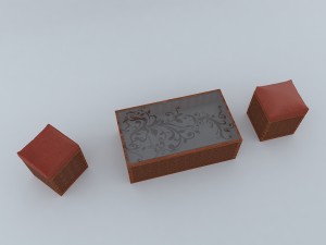 arabesque cubic furniture 3Dモデル