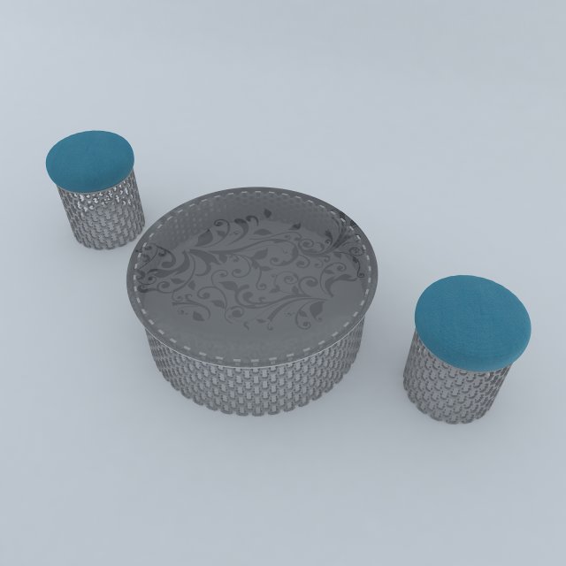 arabesque round furniture Modelo 3D .c4d .max .obj .3ds .fbx .stl .blend 