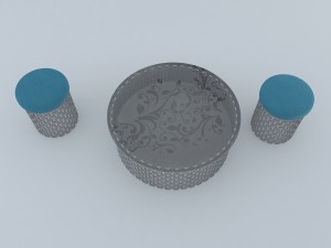 arabesque round furniture Modelo 3D