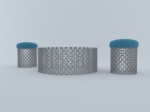 arabesque round furniture Modelo 3D