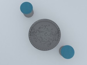 arabesque round furniture Modelo 3D