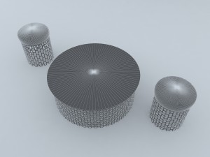 arabesque round furniture Modelo 3D