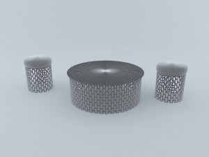 arabesque round furniture Modelo 3D