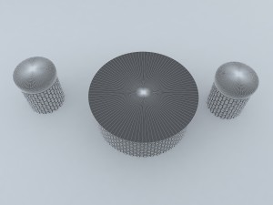 arabesque round furniture Modelo 3D