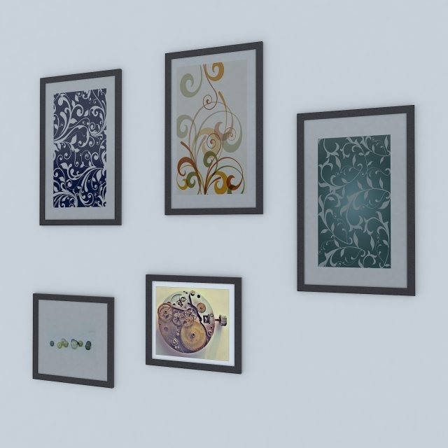 framed pictures Modello 3D .c4d .max .obj .3ds .fbx .stl .blend 