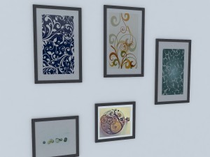 framed pictures Modello 3D