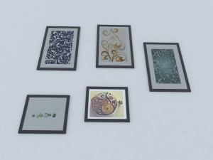 framed pictures Modello 3D