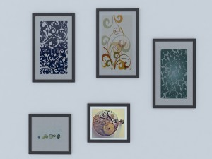 framed pictures Modello 3D