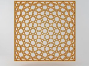 패턴 그리드 3D 모델