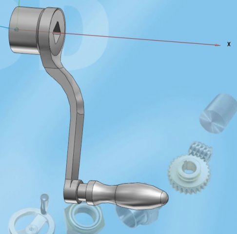 profile rotation handle 3D मॉडल .c4d .max .obj .3ds .fbx .stl .blend 