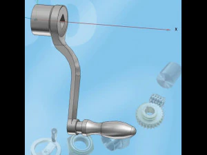 poignée de rotation du profil Modèle 3D