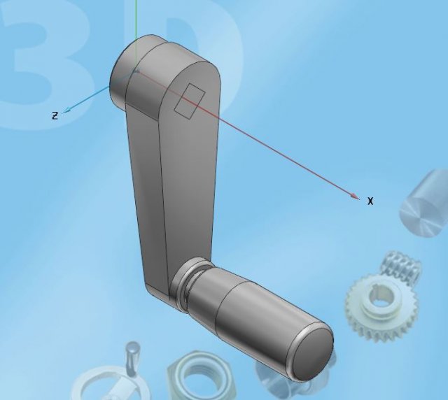 simple rotation handle 3D 模型 .c4d .max .obj .3ds .fbx .stl .blend 