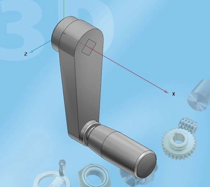 simple rotation handle 3D Model .c4d .max .obj .3ds .fbx .stl .blend 