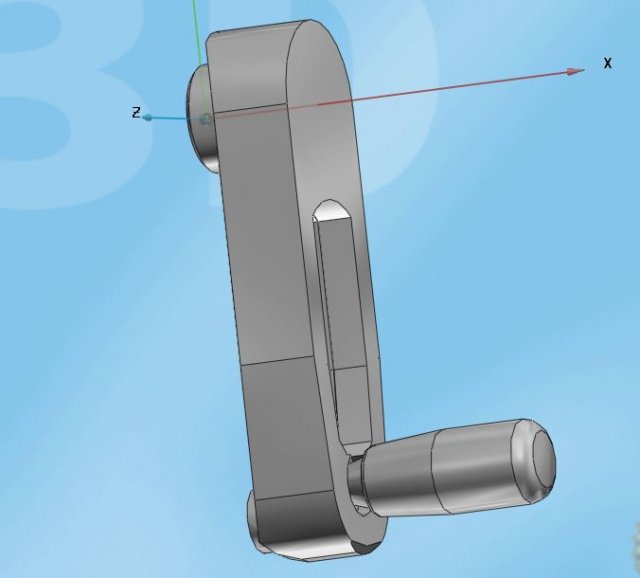 compound rotational handle Model 3D .c4d .max .obj .3ds .fbx .stl .blend 